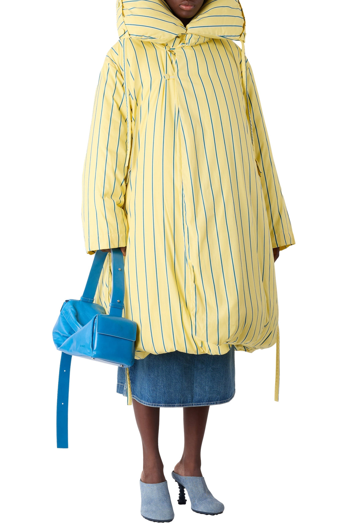 Labauletto twisted leather shoulder bag - Azure