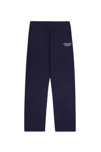 Pantalon avec logo en cachemire - Navy