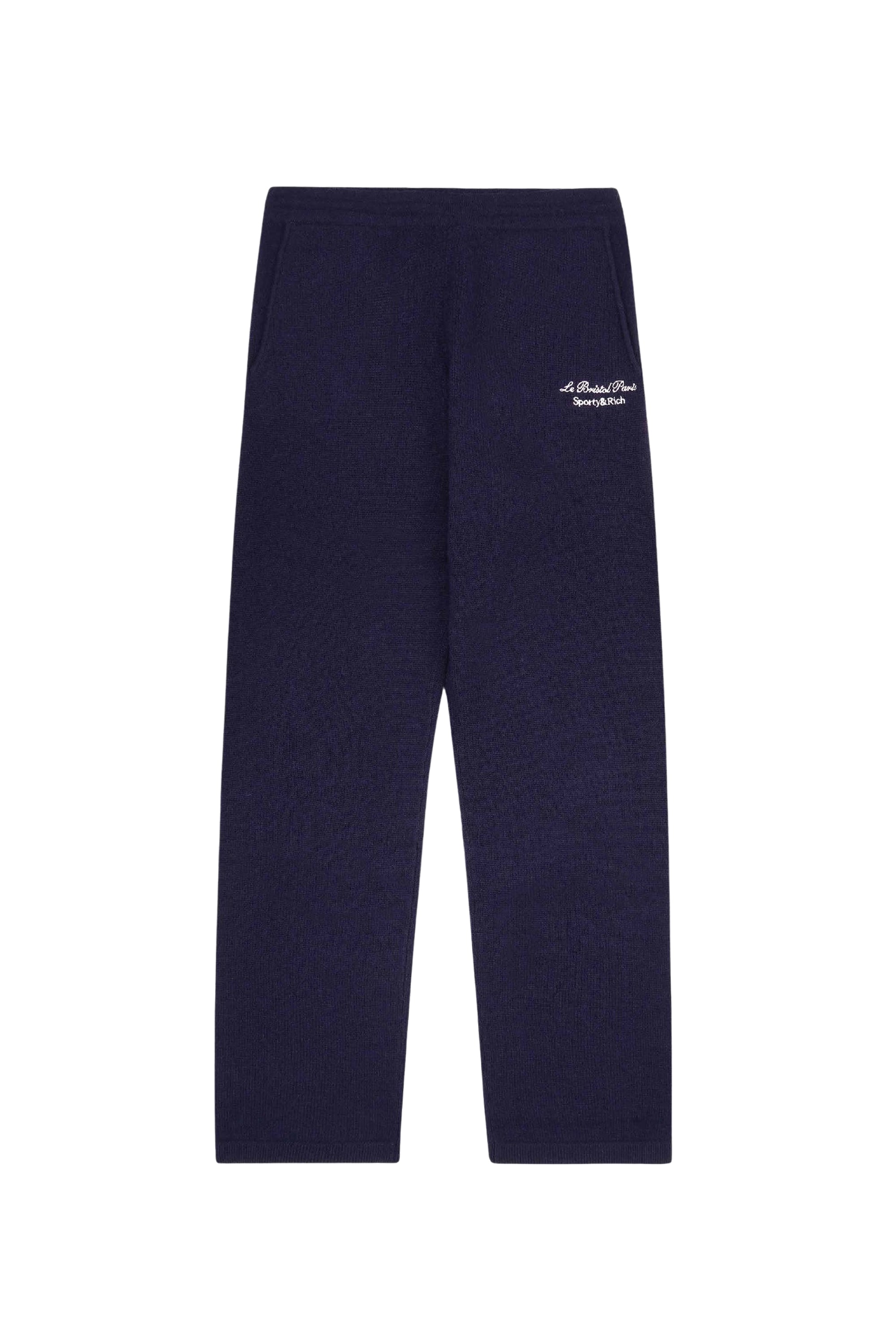 Pantalon avec logo en cachemire - Navy