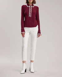 Chemise Faustine à col Peter pan - Burgundy