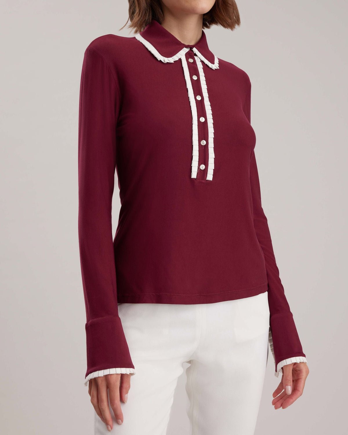 Chemise Faustine à col Peter pan - Burgundy