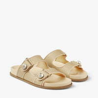 ZNO STOCK 0 / Reco 150 NATURAL/NATURAL Flat FAYENCE SANDAL