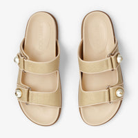 ZNO STOCK 0 / Reco 150 NATURAL/NATURAL Flat FAYENCE SANDAL