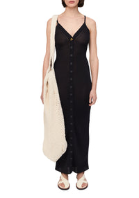 Robe longue Faye côtelée - Black