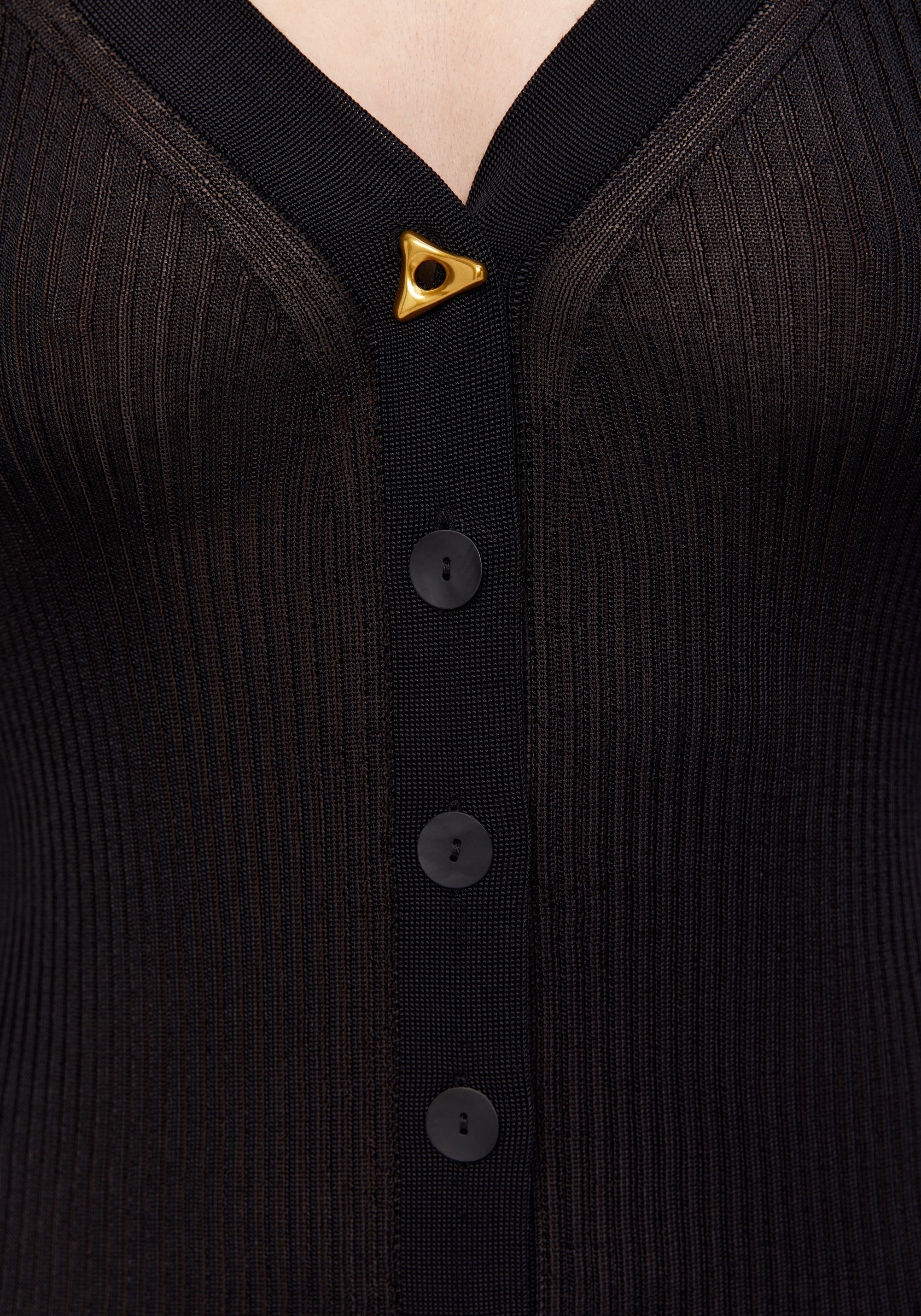 Robe longue Faye côtelée - Black