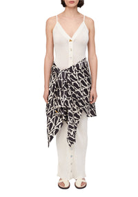 Robe longue Faye côtelée - Crème