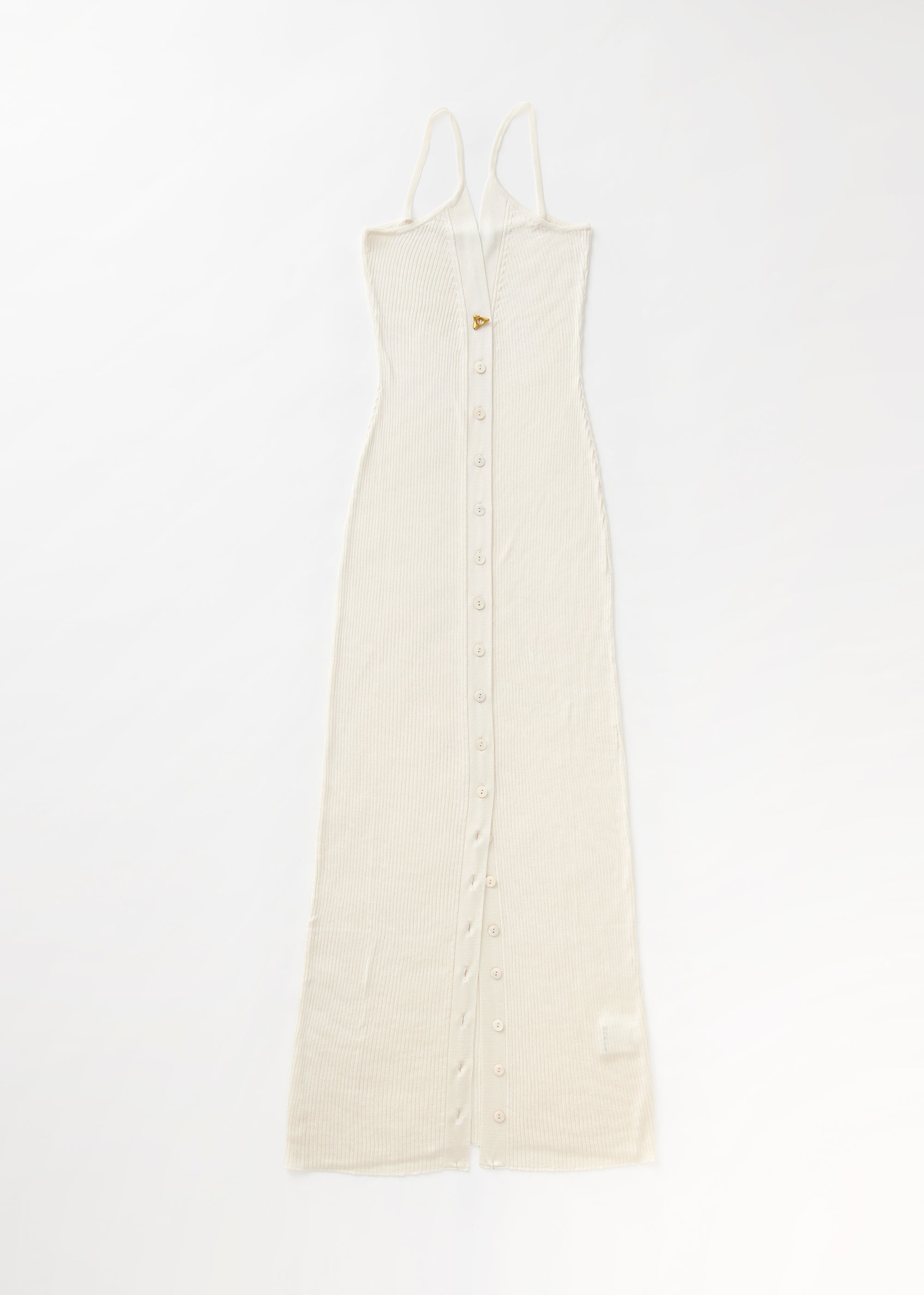 Robe longue Faye côtelée - Crème