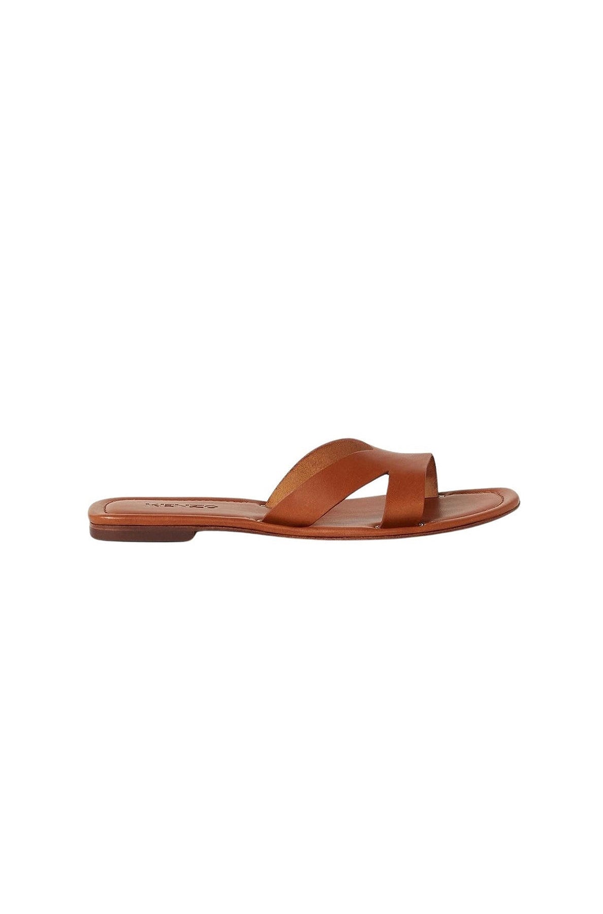 Mules plates Opanka en cuir - Dark Beige