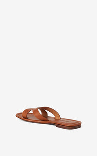 Mules plates Opanka en cuir - Dark Beige