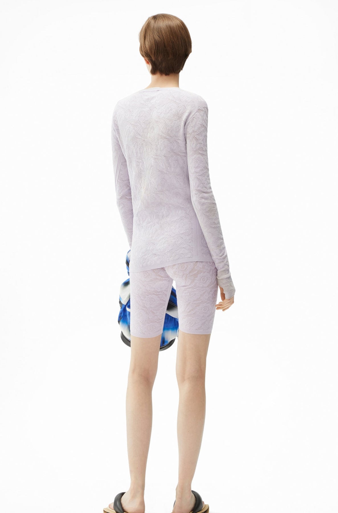 Lace bodycon jumper - Wisteria