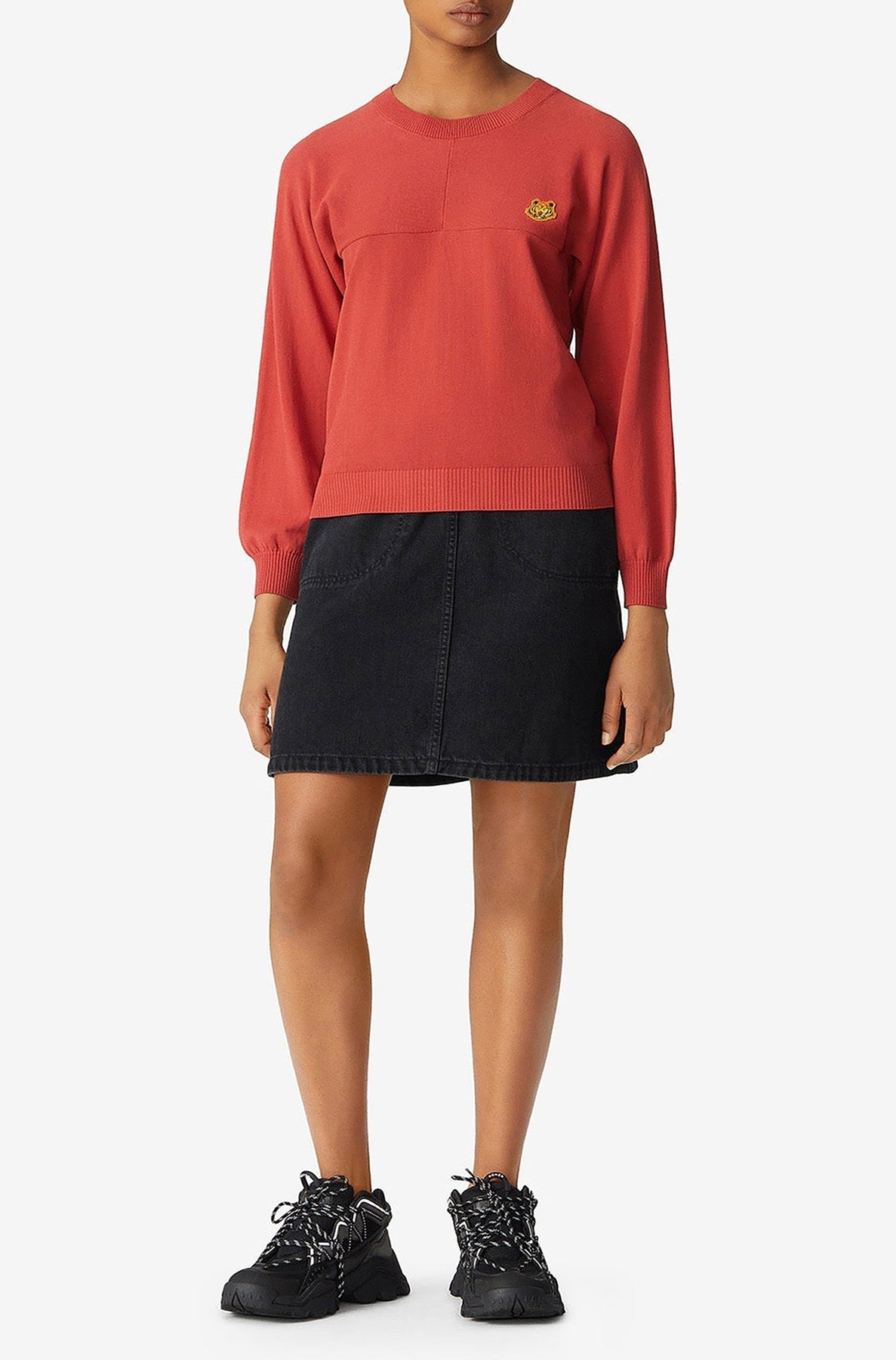 Pull coupe oversize Tiger Crest - Red