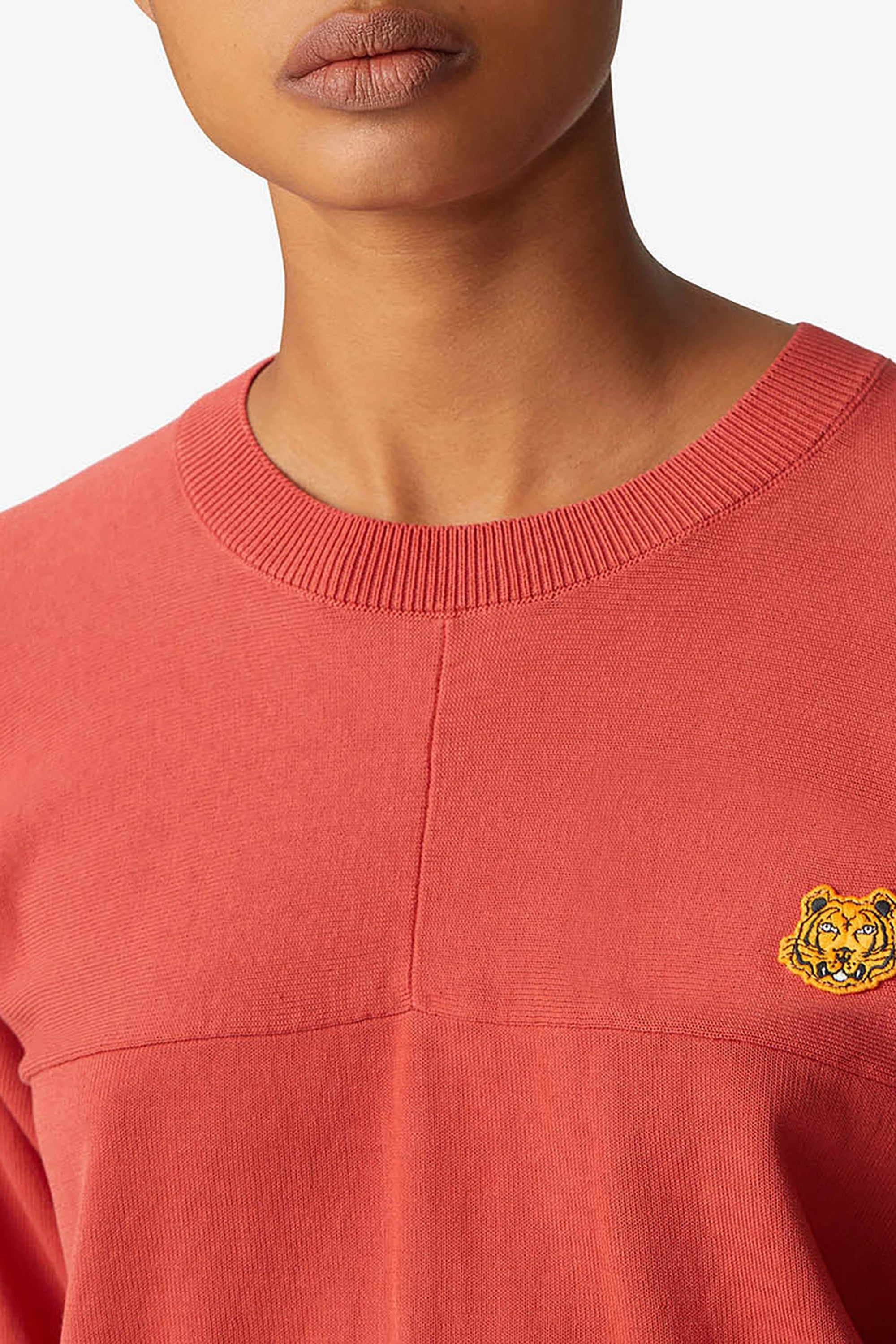 Sweatshirt coupe oversize Tiger Crest - Red