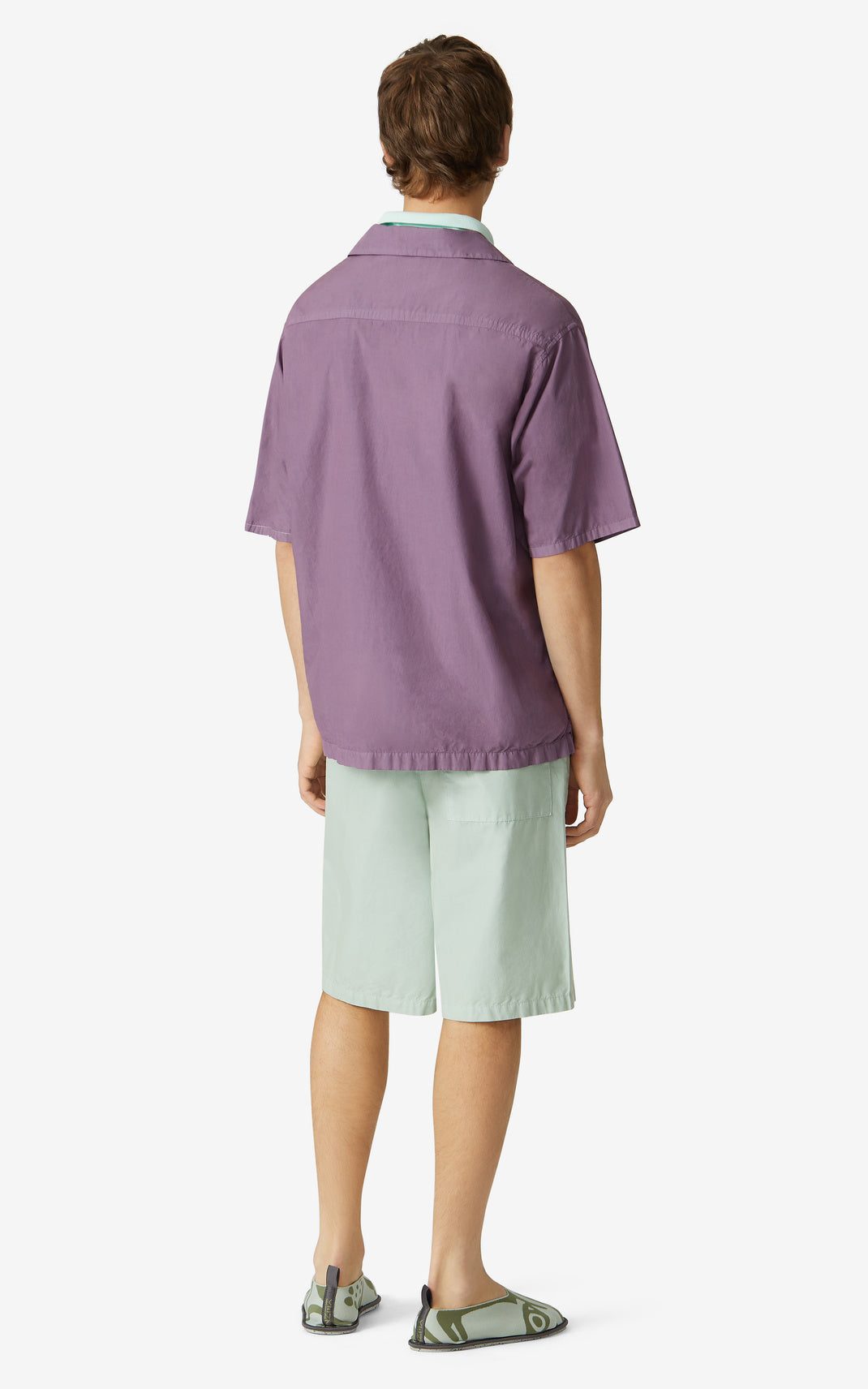 Chemise casual poche plaquée - Cassis
