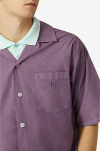 Chemise casual poche plaquée - Cassis