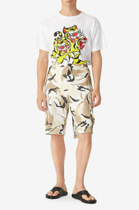 Tropic Camo cargo shorts - Off White