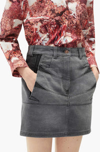 Denim miniskirt - Stone Grey
