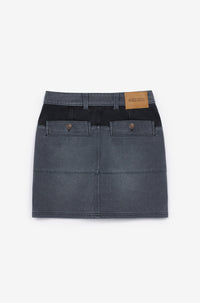 Denim miniskirt - Stone Grey