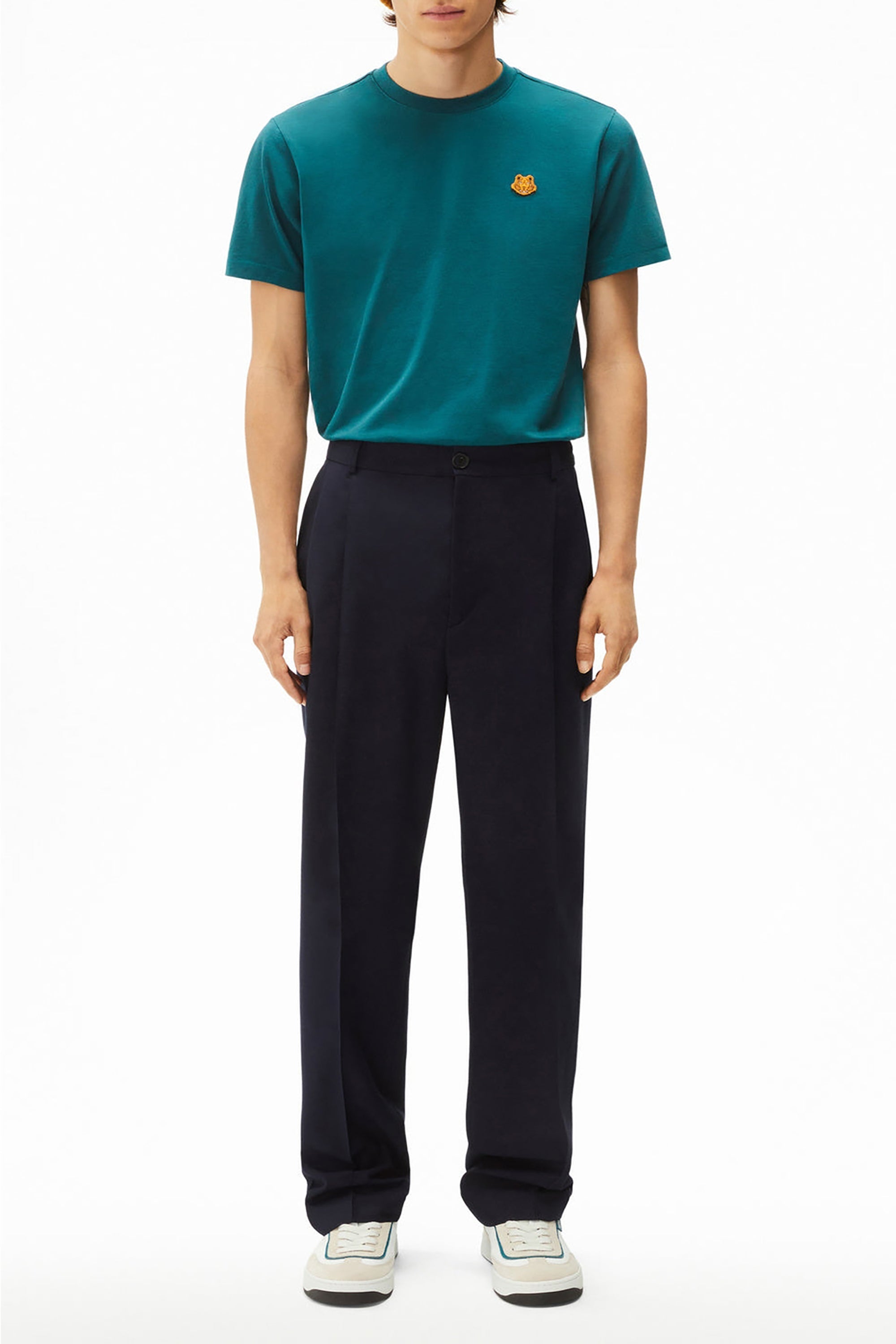 Pantalon à plis en laine - Black blue