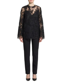 Blouse à motif fleuri brodée en tulle - Raven