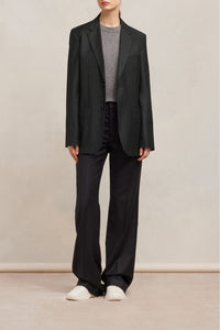 Veste deux boutons en laine - Black