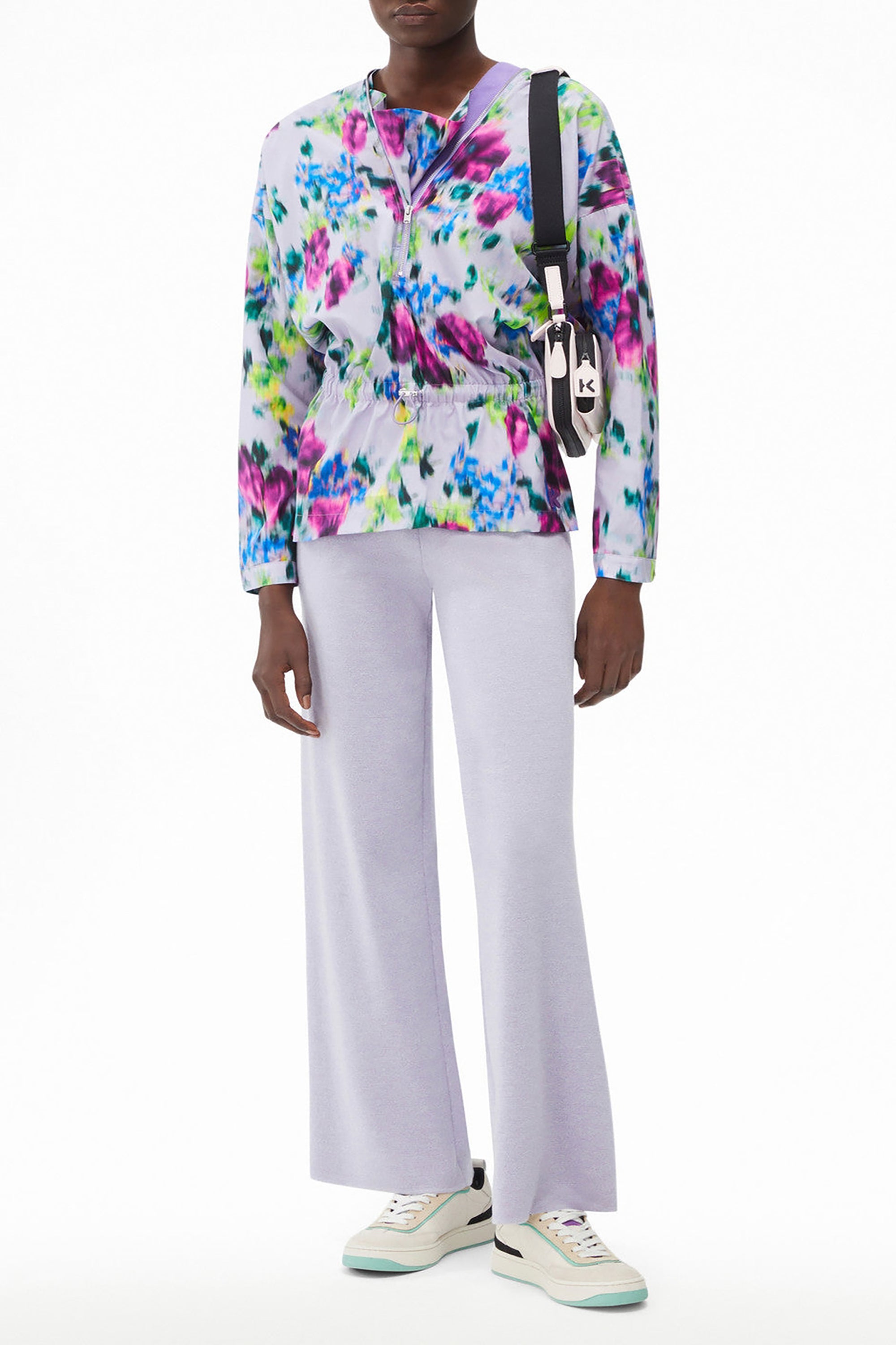 Blouse Blurred Flowers - Wisteria