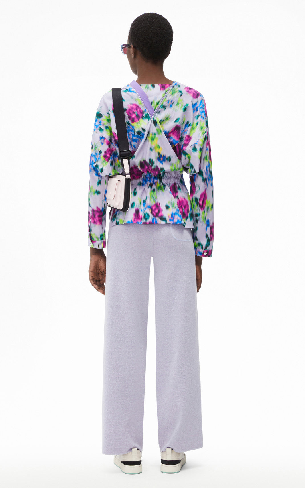 Blouse Blurred Flowers - Wisteria