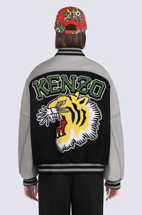 Blouson Tiger Varsity en laine - Black