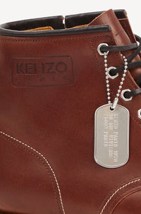 Bottines Kenzo Yama en cuir - Dark Camel