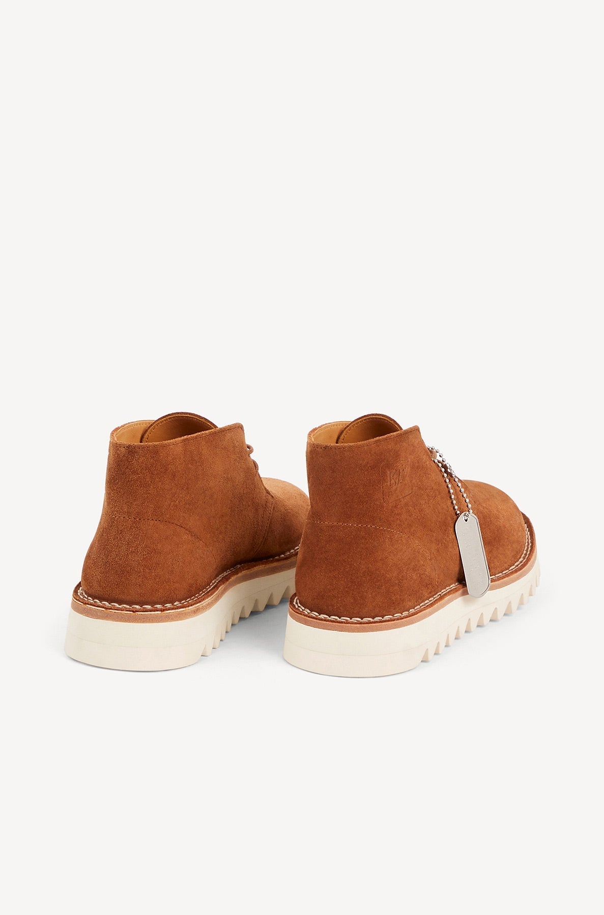 Bottines Kenzo Wave à lacets en cuir - Dark Camel