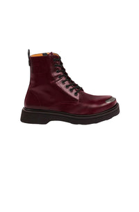 Bottines Kenzo Smile à lacets en cuir - Bordeaux
