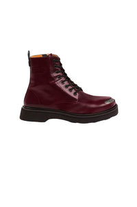 Kenzosmile leather lace-up boots - Bordeaux