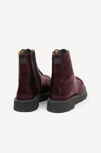 Bottines Kenzo Smile à lacets en cuir - Bordeaux
