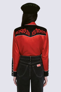 Chemise Western Flower - Medium Red