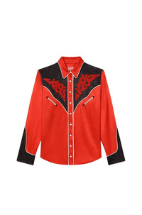 Chemise Western Flower - Medium Red