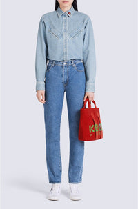 Chemise western en denim - Sky Blue