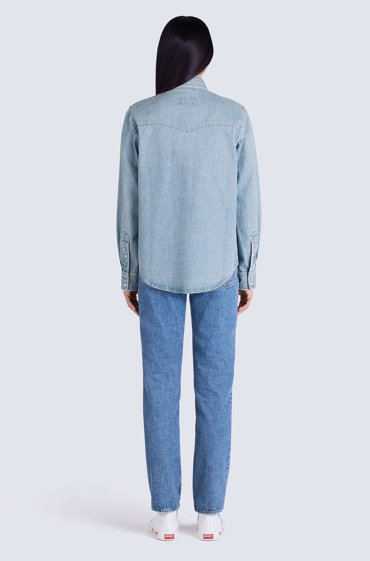 Chemise western en denim - Sky Blue