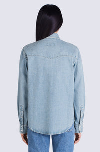 Chemise western en denim - Sky Blue