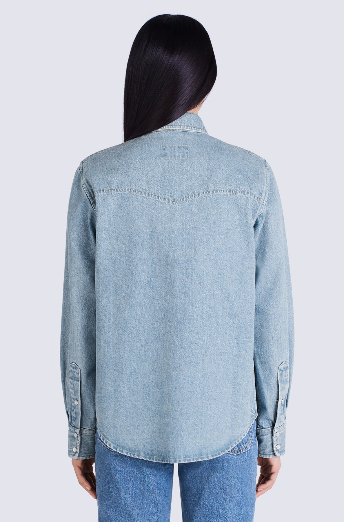 Chemise western en denim - Sky Blue