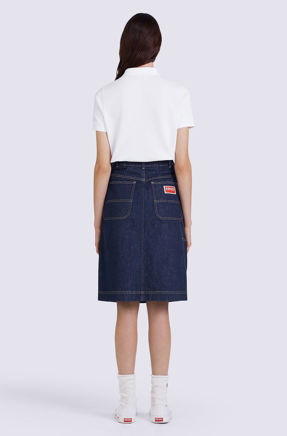 Jupe denim Boke Flower - Ink