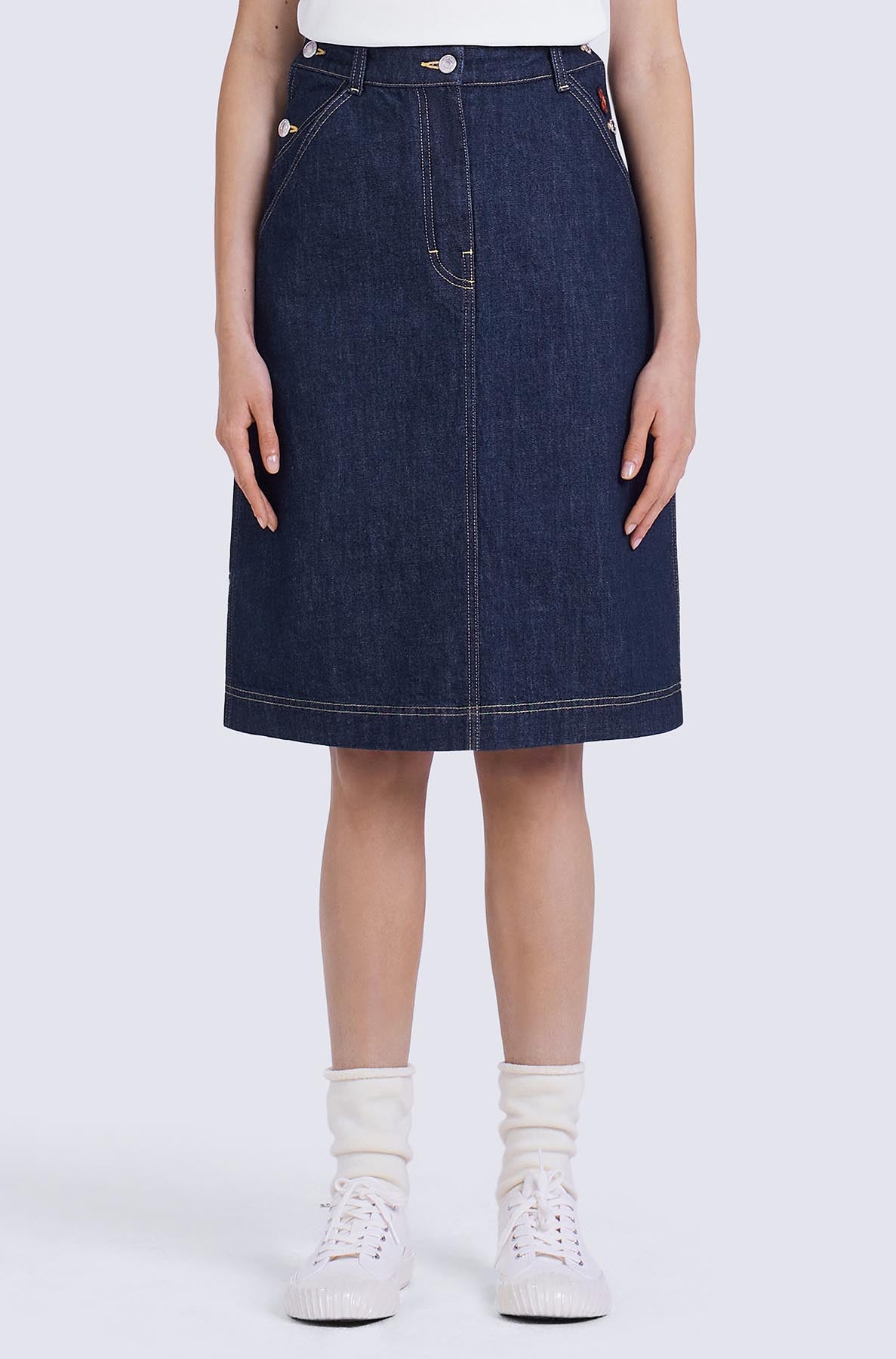 Jupe denim Boke Flower - Ink