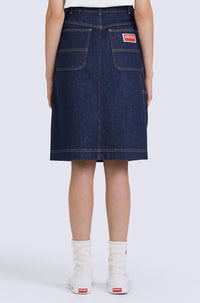 Jupe denim Boke Flower - Ink