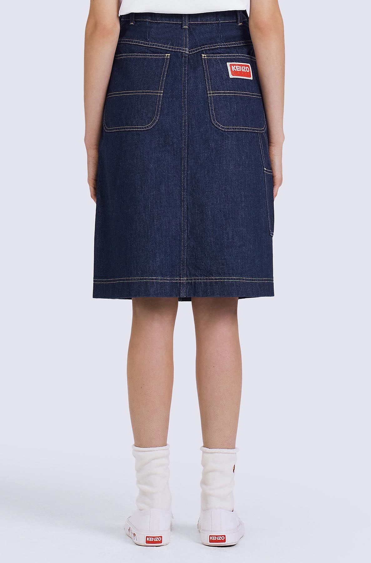 Jupe denim Boke Flower - Ink
