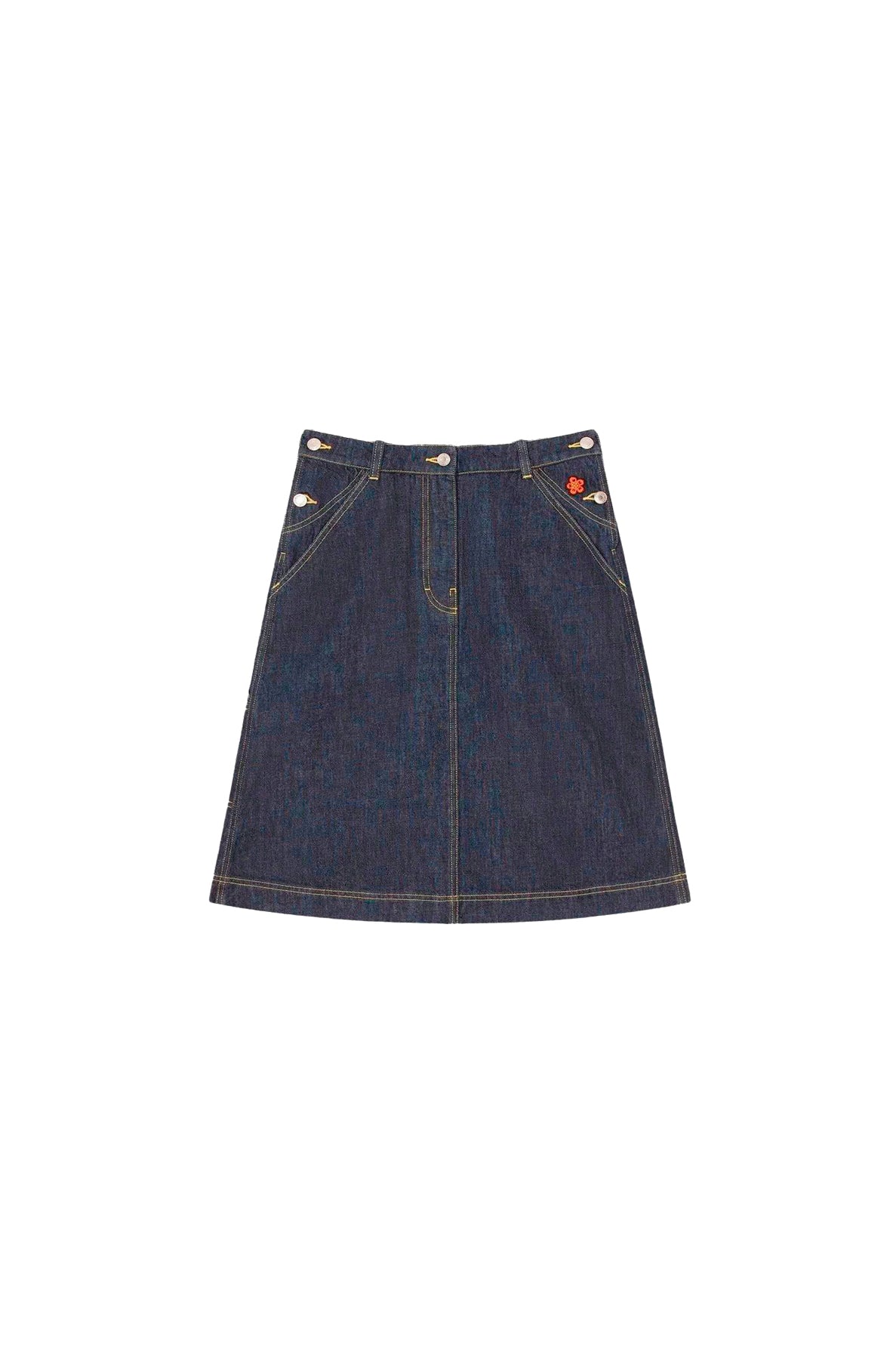 Jupe denim Boke Flower - Ink