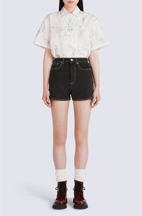 Short denim Himawari - Black