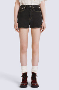 Short denim Himawari - Black