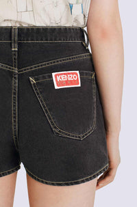 Short denim Himawari - Black