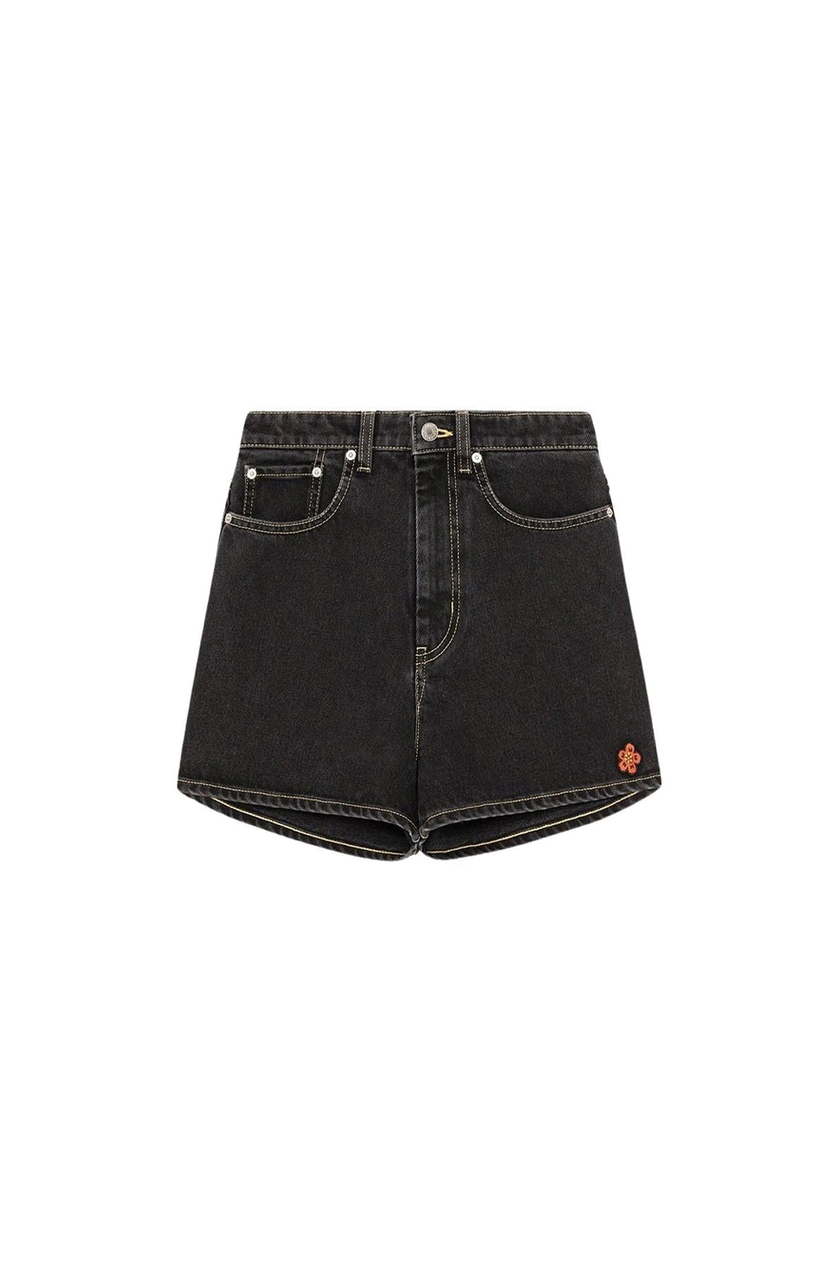 Short denim Himawari - Black