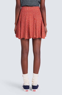 Jupe courte Sakura Flower - Medium Red