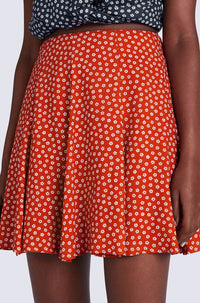 Jupe courte Sakura Flower - Medium Red