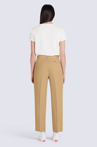 Pantalon de tailleur croppé - Beige